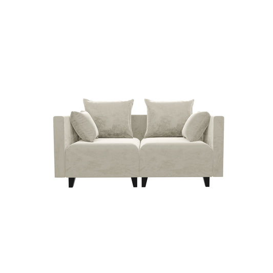 Sectional Sofa, Velvet Square Arm Sofa for bedroom, livingroom