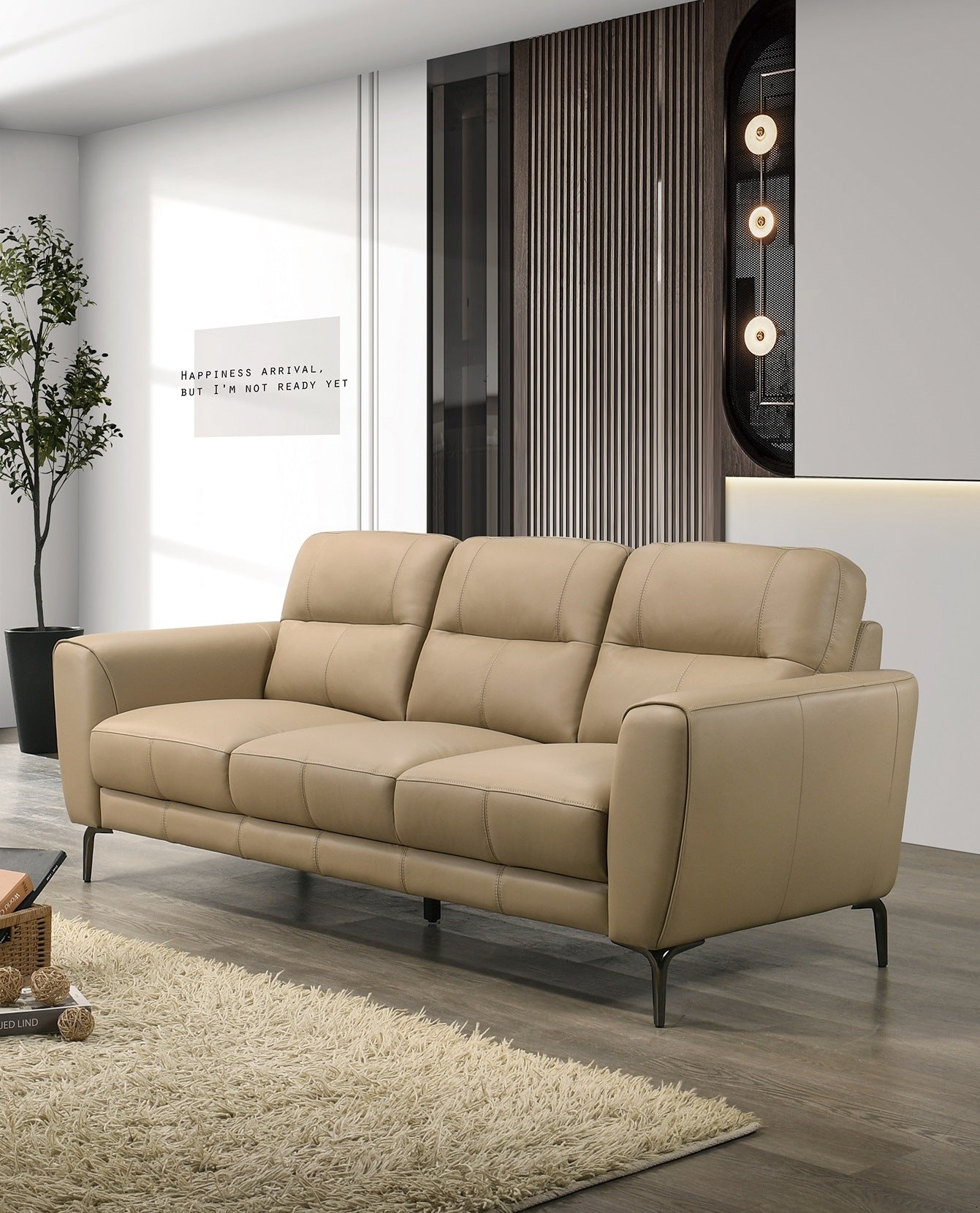 Taupe Color Top Grain Leather 2pc Sofa Set Sofa And Loveseat Contemporary Living Room Furniture Full Leather Couch