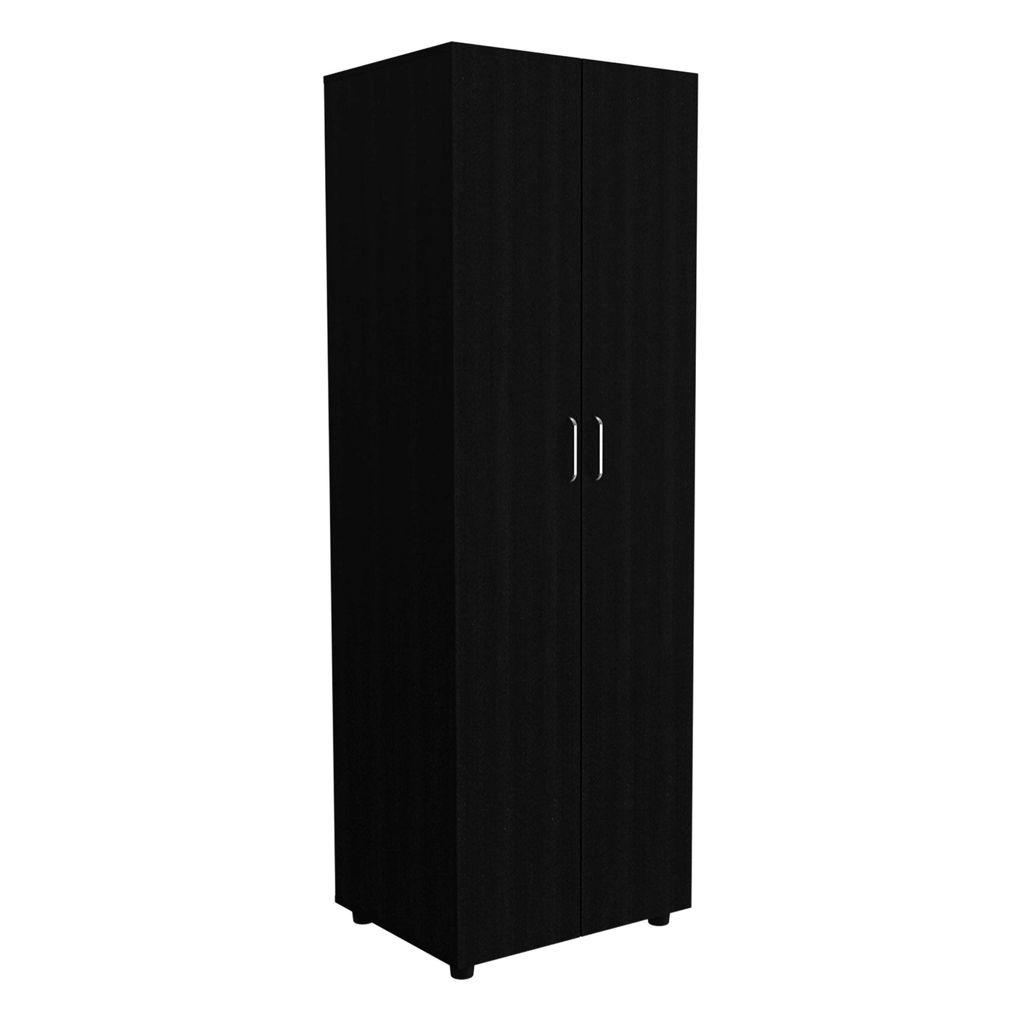 Teller 2 Piece Bedroom Set, London Armoire + Baltimore Shoe Rack, Black