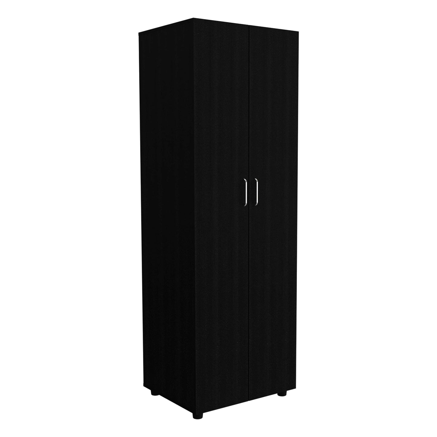 Dunlap 3 Piece Bedroom Set, London Armoire + 2 Leyva Nightstands, Black