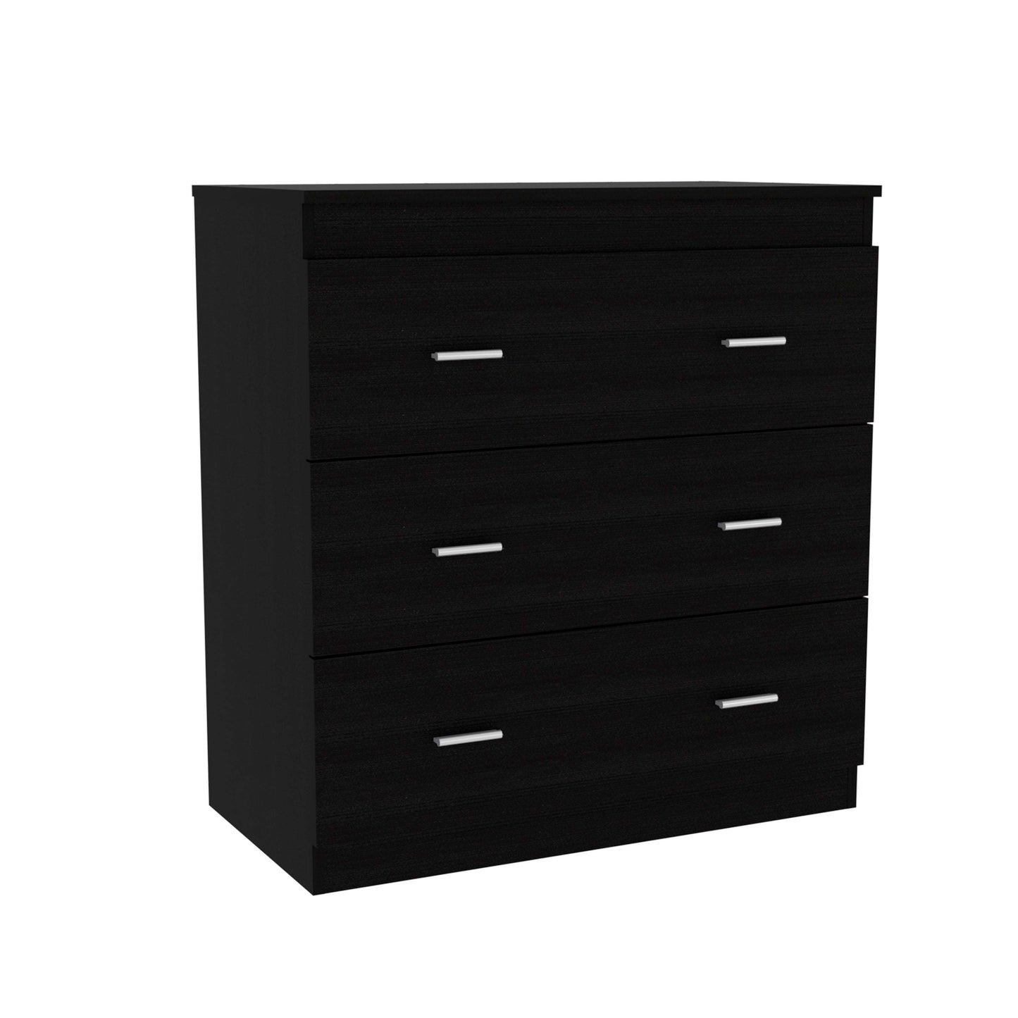 Georgia 2 Piece Bedroom Set, London Armoire + Capri Three Drawer Dresser, Black