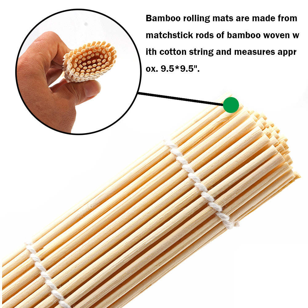 Bamboo Sushi Rolling Mat Set ( 2 Sets)