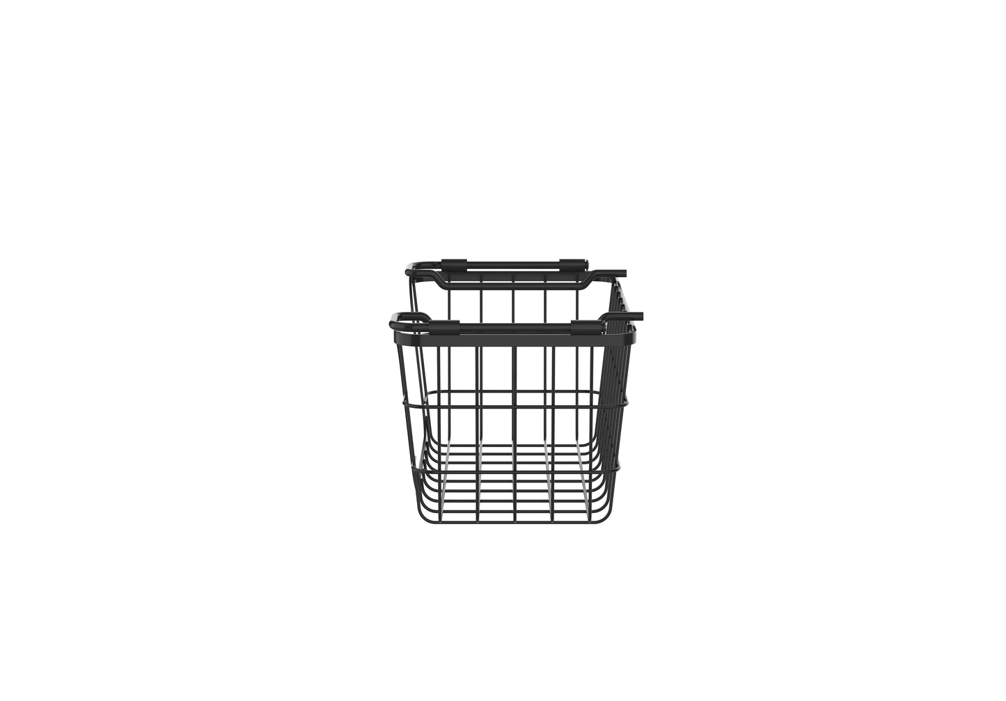 Oceanstar Stackable Metal Wire Storage Basket Set for Pantry, Countertop, Kitchen or Bathroom – Black, Set of 3