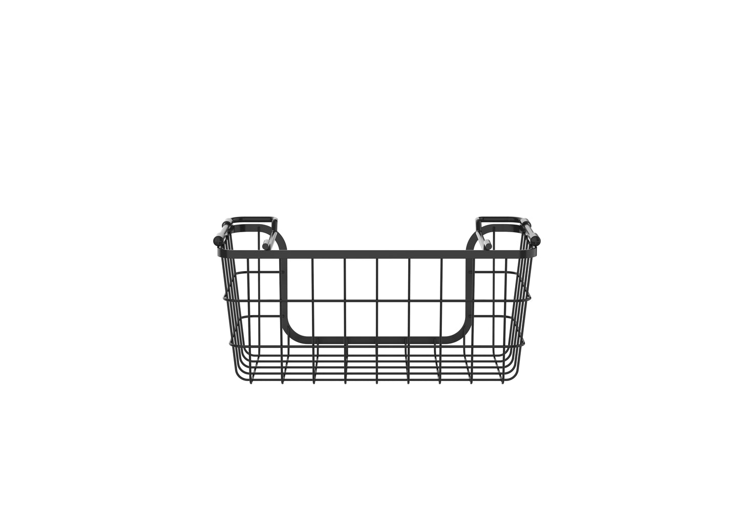 Oceanstar Stackable Metal Wire Storage Basket Set for Pantry, Countertop, Kitchen or Bathroom – Black, Set of 3